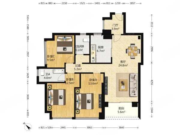 深圳南山大冲大冲新城花园(非中介,o押月付合租铺68o)大冲高新园,科技