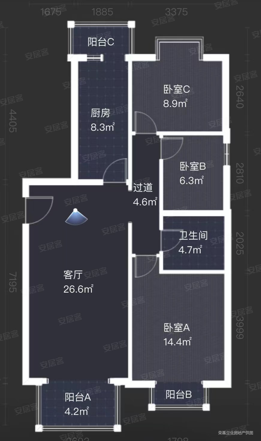 彩虹城(四区)3室2厅1卫112.26㎡东西740万