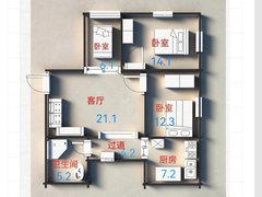 厦门湖里东渡双狮南里 3室1厅1卫出租房源真实图片