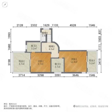 黄龙溪谷(别墅)5室3厅3卫133㎡南北330万