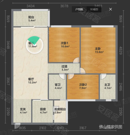 保利和堂玥 满二   电梯房 精装可拎包入住 双卫 次新房