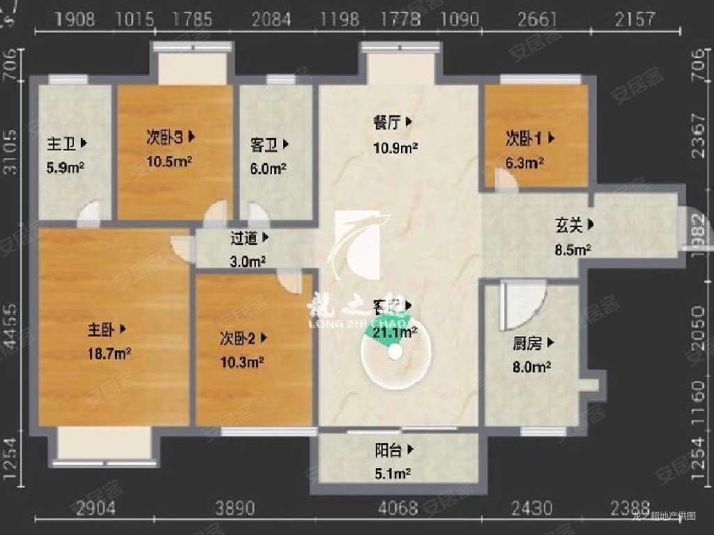 美的时代城4室2厅2卫134.57㎡南148万