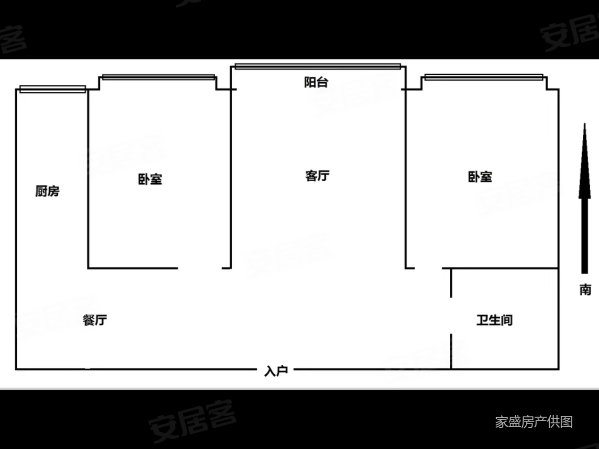 御景城小区2室2厅1卫104.8㎡南北84.5万