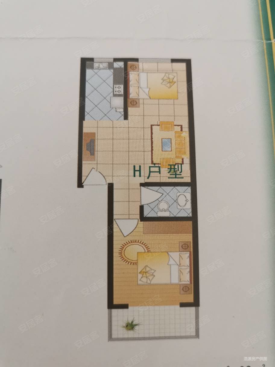 避暑花园2室1厅1卫67㎡南北32万