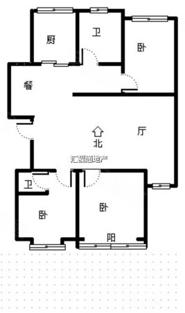 名流尊邸3室2厅2卫133㎡南北90万