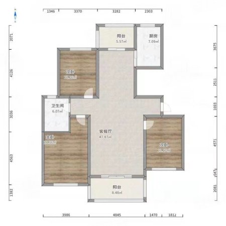 翡翠御府3室2厅2卫137㎡南北298万