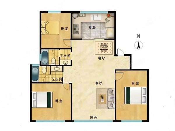 青岛城阳国学公园万科金域华府(二期)人车分流,元宝户型,南北通透,套