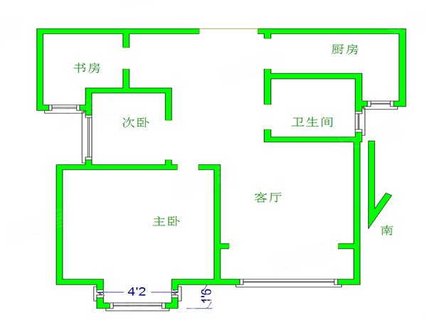 融侨观邸(一期) 3室2厅1卫 电梯房 精装修86平米,新吴租房-无锡58安居