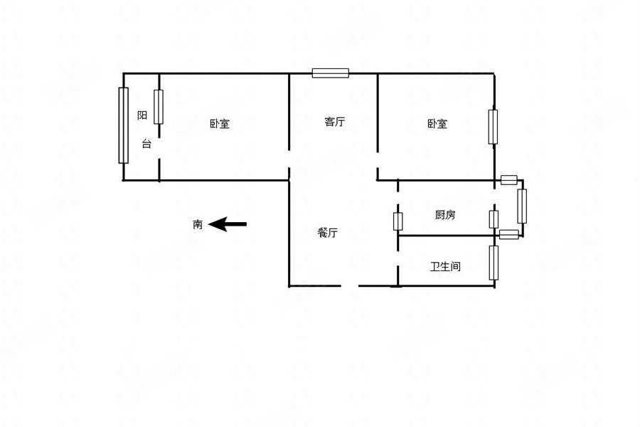 清秀园(北区)2室1厅1卫83.39㎡南北269万