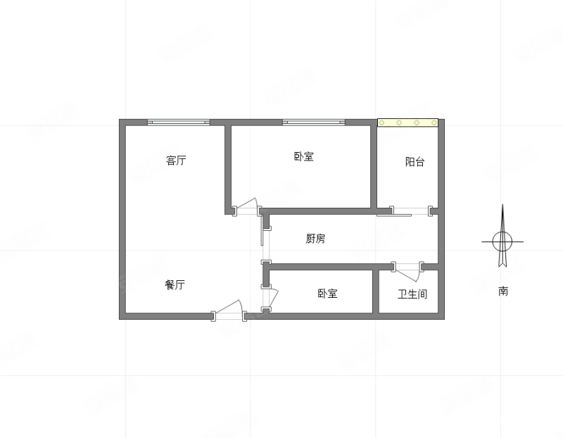 正隆桂香苑1室1厅1卫47.23㎡南北39万