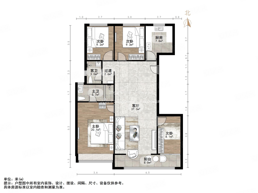 历下 历山路 历山剧院洋房 户型全角方正,明湖壹品苑二手房,420万,4室