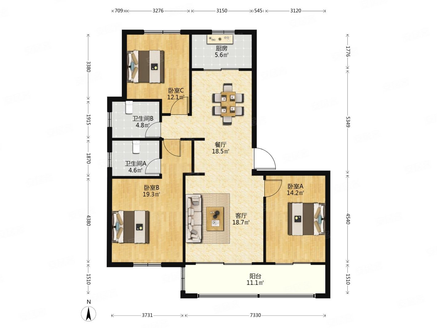 世茂三期璀璨滨江精装3房未住过南边通透看房有钥匙价格可谈