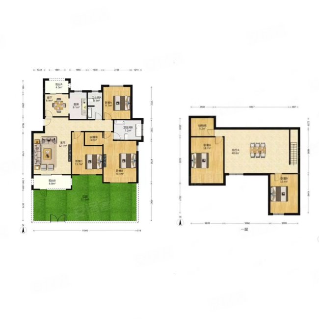 五号线地铁口 花园洋房 天泽苑跃层三房  储藏室带院子 急售