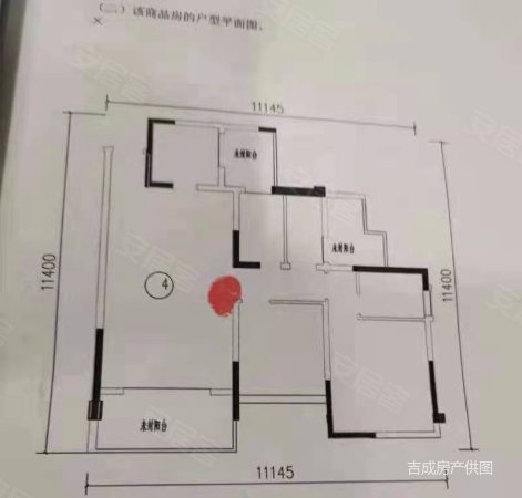 瑞德滨江新城3室2厅2卫108㎡南北70.8万