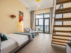 威海高区国际海水浴场帝王宫LOFT金地观海澜湾 一线海景 楼下小石岛 海水浴场出租房源真实图片