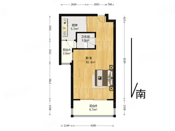 天鹅湖花园精装一室,近大悦城,八方汇,太湖高中,滨湖租房-无锡58安居