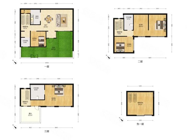 南北通透户型,前后花园 ,房东诚心急售,东原阅墅(别墅)二手房,248万,5
