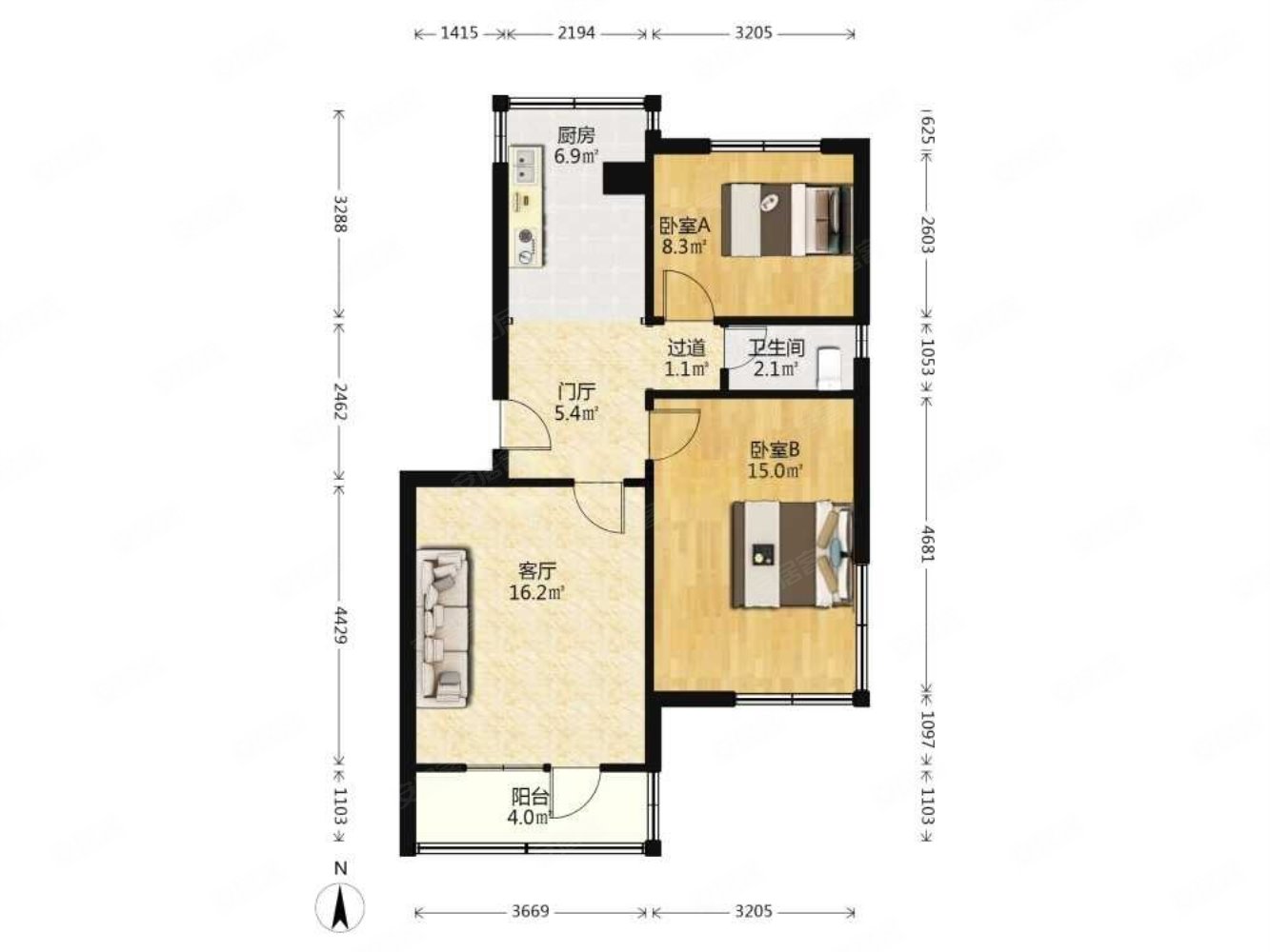 迎春小区动物园门口4楼南北通透无坡下楼车站公园没坡
