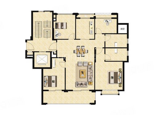 仁山公园紫荆苑4室2厅2卫157㎡南北59.8万