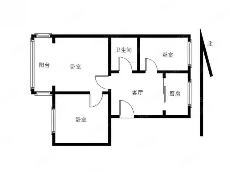 鸿都苑3室2厅2卫137.39㎡南北65.8万