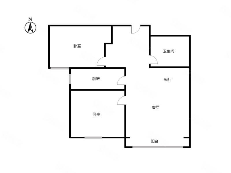 鹏渤印象城牛津花园2室2厅1卫76㎡南37万