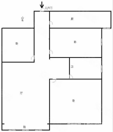 峰基伟业御苑3室1厅1卫90㎡东南66.8万