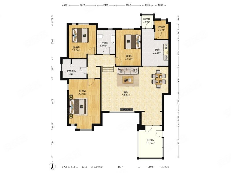 临地铁 中间楼层采光好 出行方便 双卫格局 低容积,万科水晶城香溪园