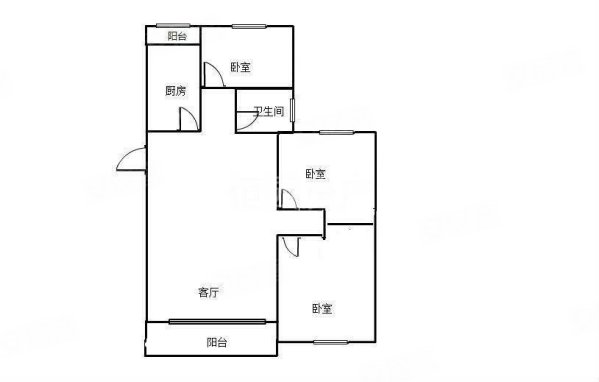 恒大御景湾3室2厅1卫110㎡南北88万