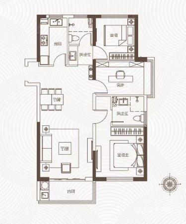 绿地新里城3室2厅2卫116.91㎡南165万