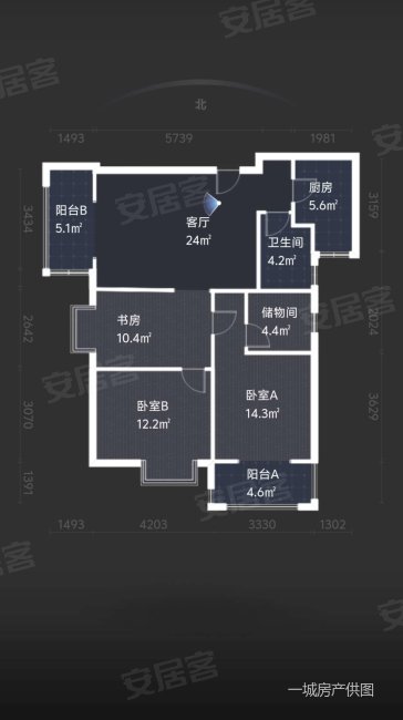 海璟台北湾(南区)3室2厅2卫118.52㎡西南123万