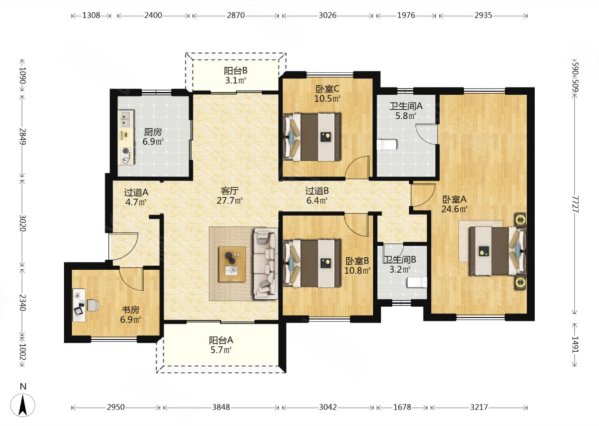 广电兰亭盛荟 可看江 开发商精装 交通便利 南北通透 老证!