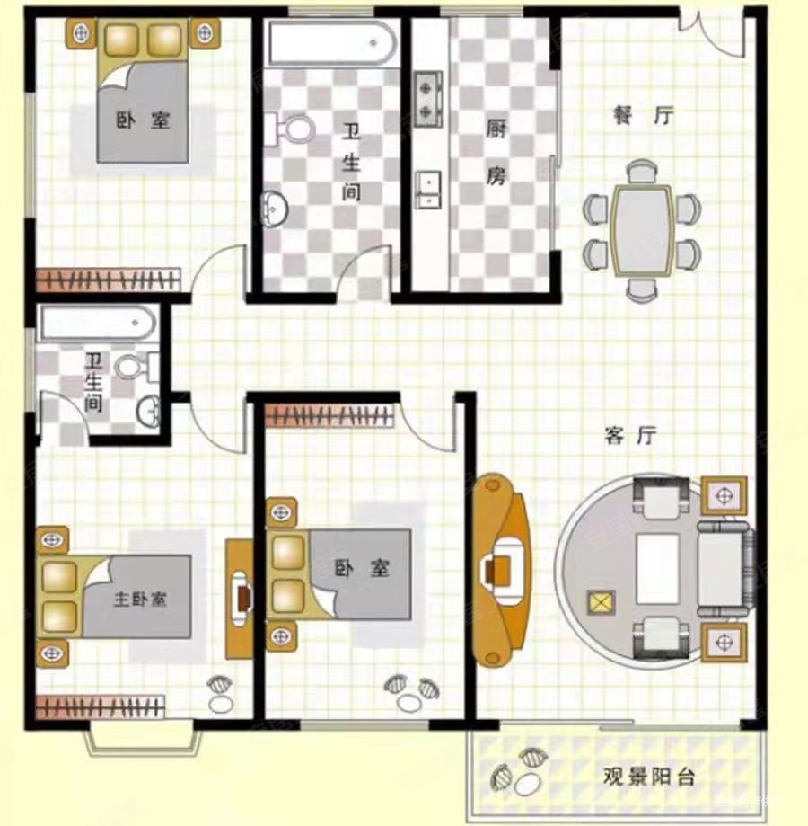 东方明珠4室1厅2卫161㎡南北69万