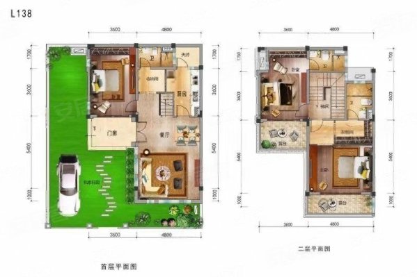 山湖城花园湖畔小院5室2厅3卫165㎡南北345.8万