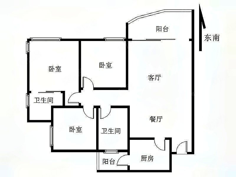 北城佳苑电梯大三房 单价3000不到 户型方正采光好