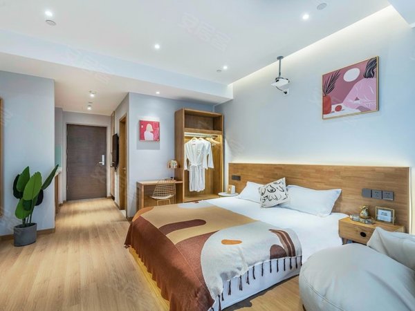 深圳罗湖人民南罗湖村精装情侣公寓 简约大气,大落地窗 配置齐全拎包