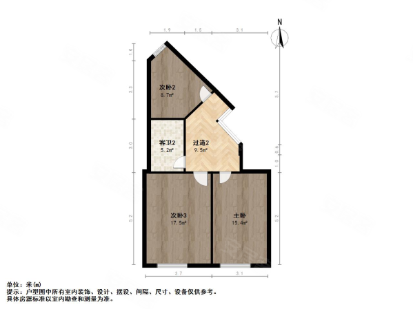 唐岛湾B小区3室1厅2卫167㎡南北138万