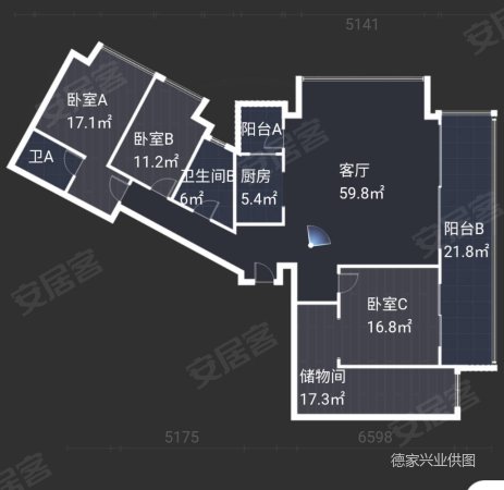 同森锦樾1号3室2厅3卫198.8㎡东170万