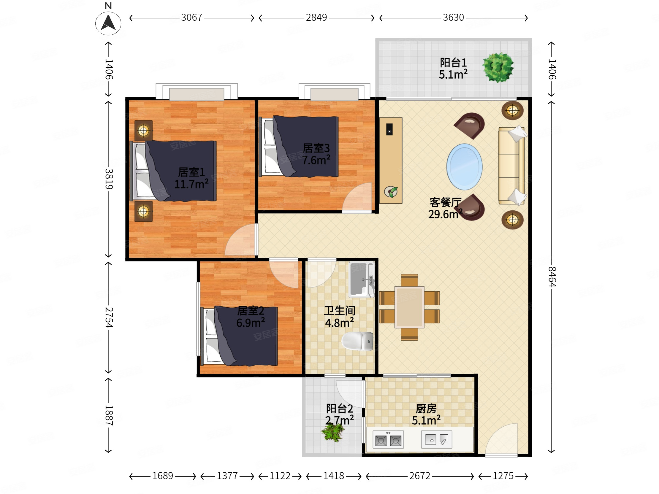 学府花园精装三房 学户  用 价格笋得很!赶紧约看房!