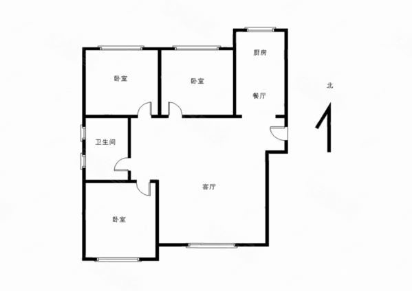 首地红山郡3室2厅1卫130㎡南北110万