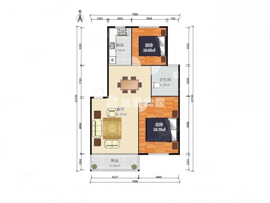 锦绣花园精装修两室 户型方正 无个税 位置好楼层好 可谈,锦绣花园