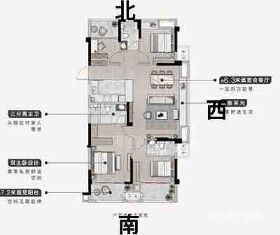 铜锣湾万达广场4室2厅2卫127.27㎡南95.5万