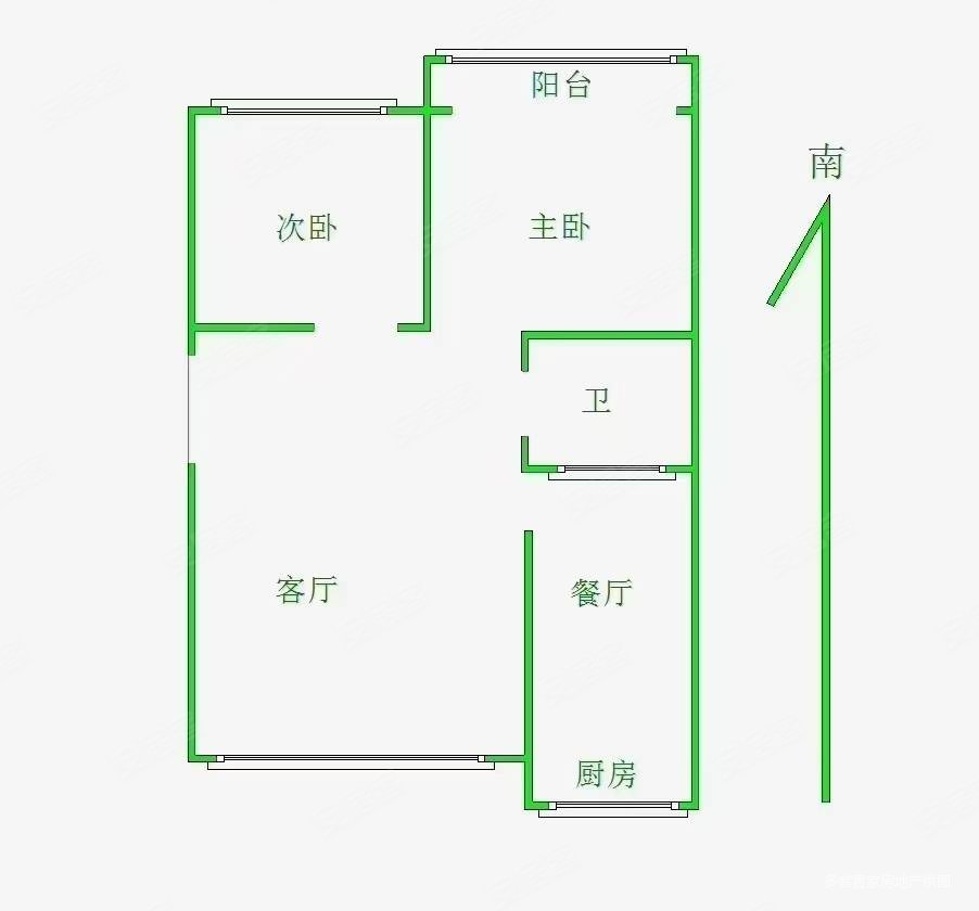 普庆里2室2厅1卫64㎡南北48.5万