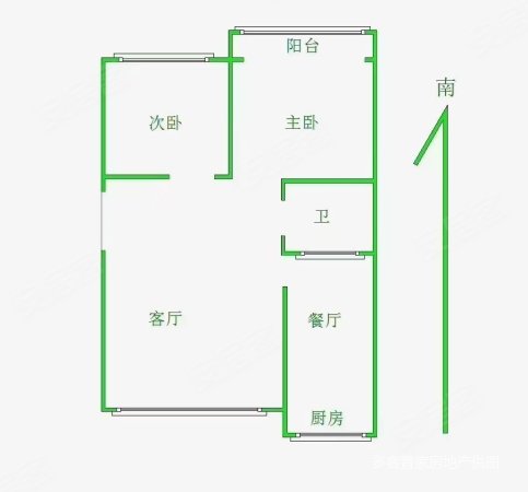 普庆里2室2厅1卫64㎡南北48.5万