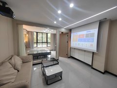 石狮石狮市步行街瑞昌街泰禾，精装一房一厅带投影幕布，落地窗出租房源真实图片