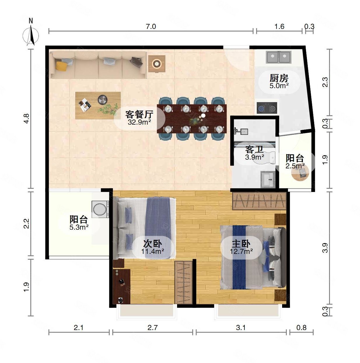 来电再减5w怡景江南新上毛坯两房户型方正业主换房急售