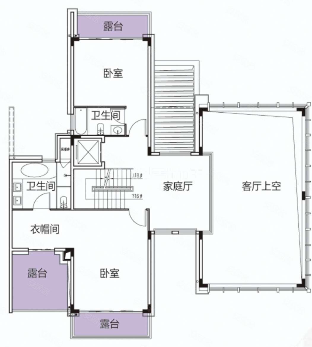 中天未来方舟E2组团择邻郡(别墅)4室2厅4卫267㎡南1080万