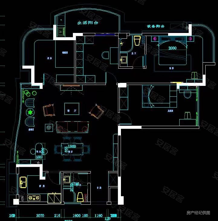 中驰香蜜园4室2厅2卫142.68㎡东265万