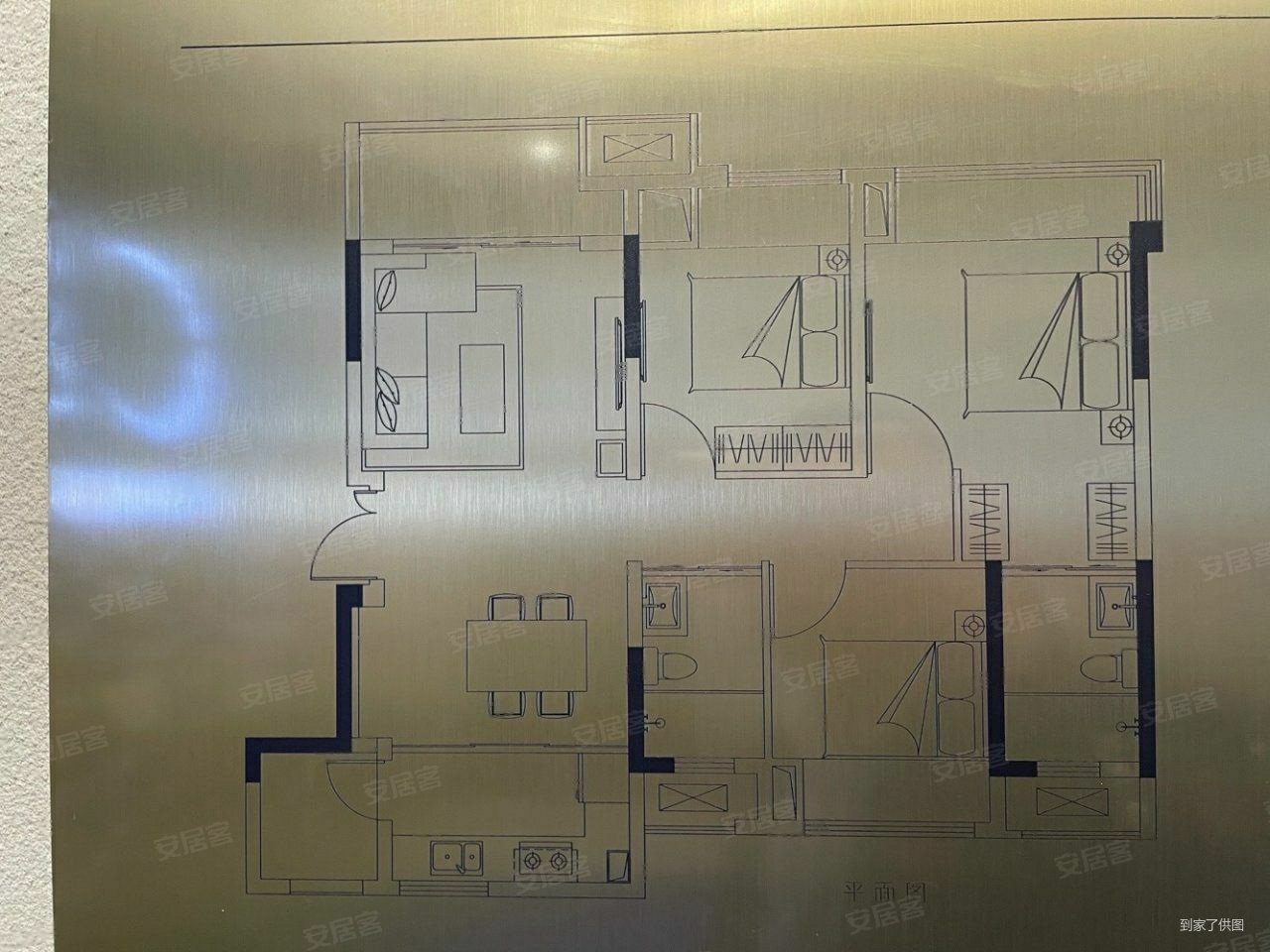 江津万达西江月3室2厅2卫89㎡南北60万