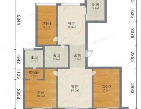 绍兴柯桥安昌钱江彩虹府柯北彩虹府三居室家具齐全随时看房大阳台采光