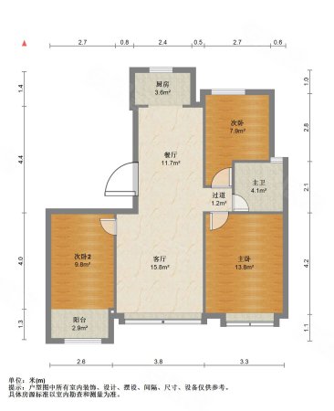 中建城澜和湾3室2厅1卫99.26㎡南北120万